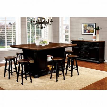 SABRINA DINING 7PC SET( TABLE + 6 COUNTER HT. STOOL)